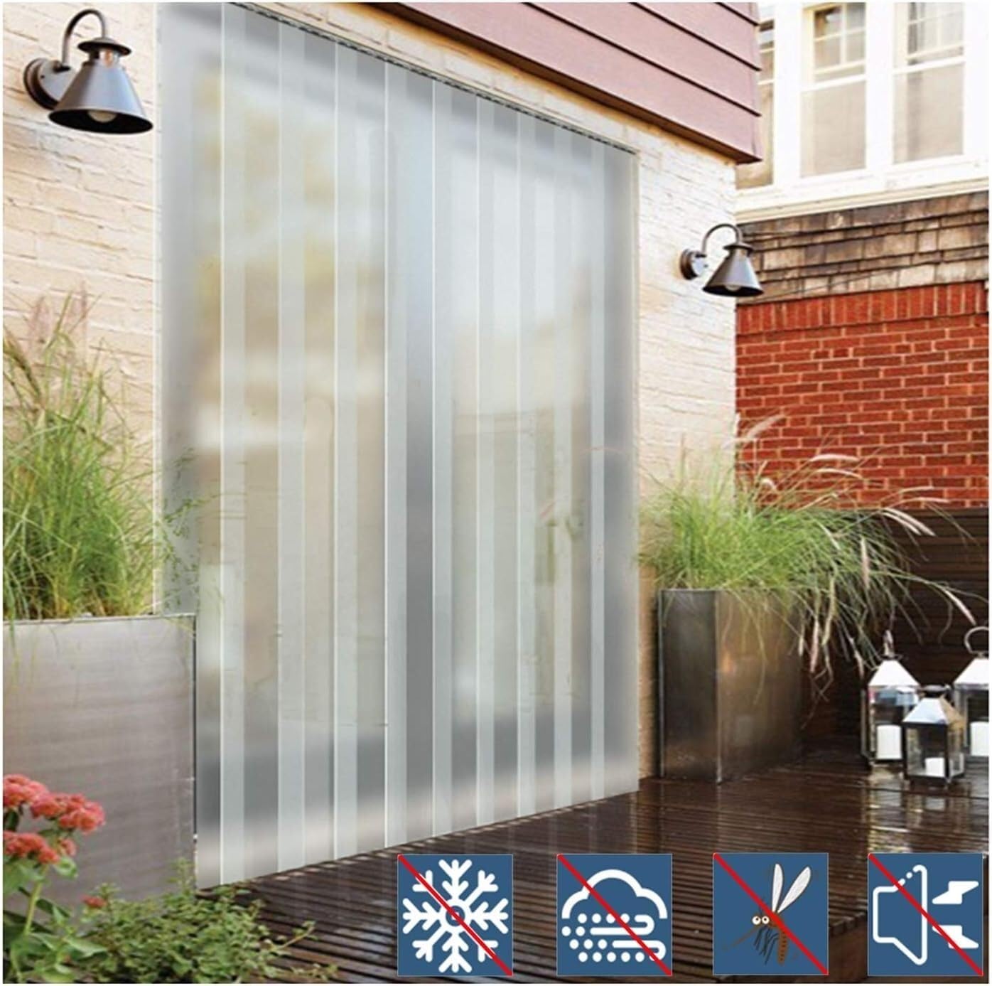Rideau en PVC mat brise-vue pour préserver l'intimité de la chambre