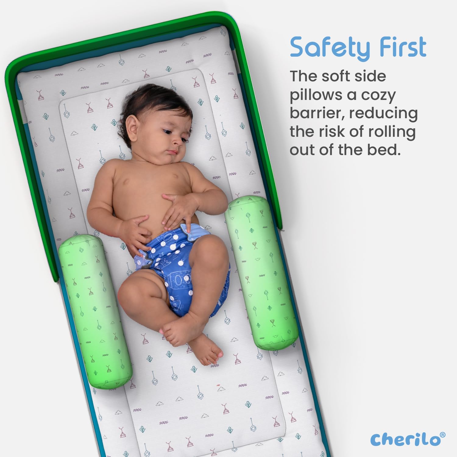 Cherilo Baby Bed for 0 to 2 Years, Portable Baby Sleeping Bag for New Born, Baby Nest, Infant Baby Bedding Set for New Born, Carry Nestfor Kids, Age 0+ Months, (White Abstract) - Image 3 thumbnail