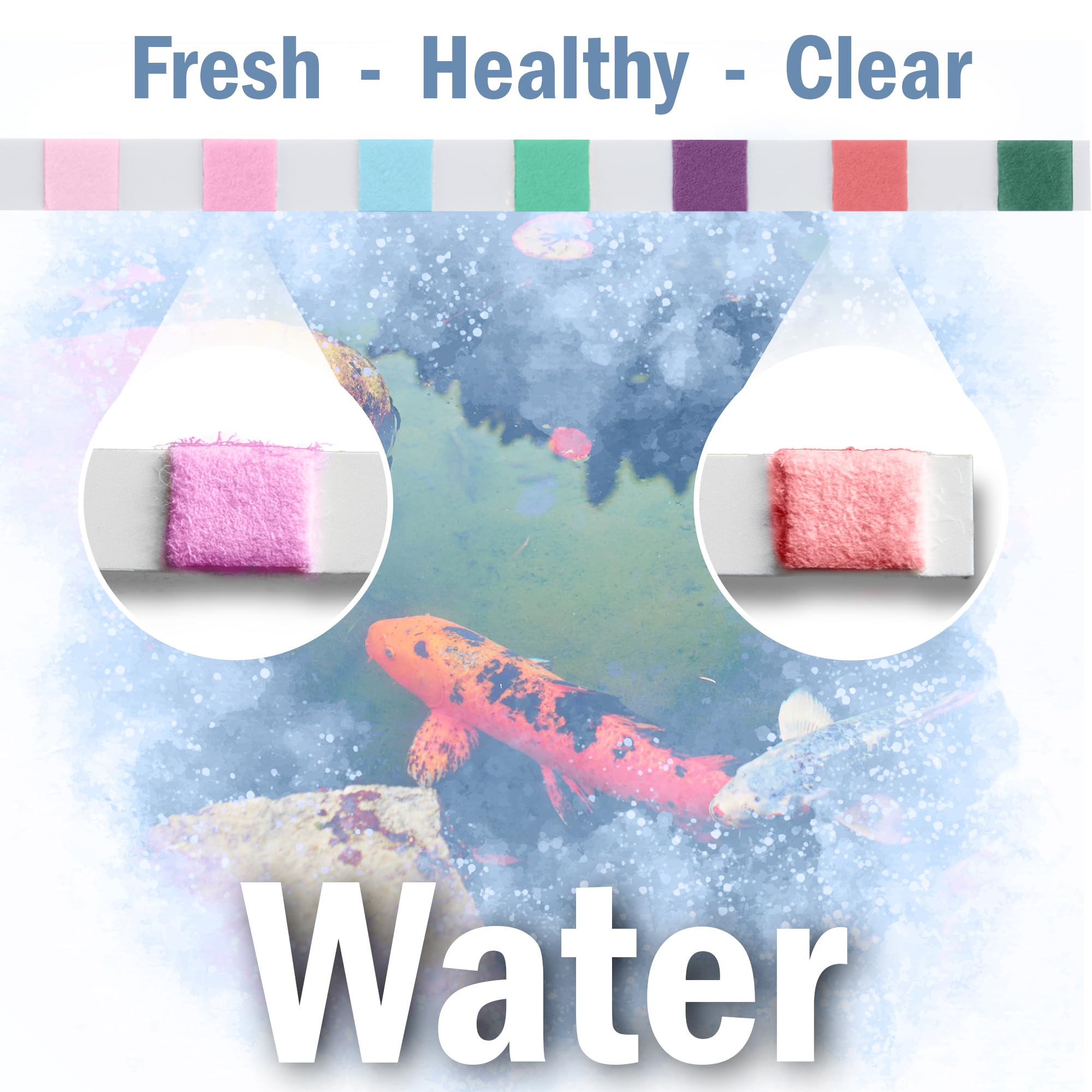 7-in-1 Pond Test Strips – Accurate Pond Water Test Kit for pH, Nitrate, Nitrite, Carbonate, Hardness, Total & Free Chlorine – Easy-to-Use Accessories for All Garden Ponds – 50 Strips - image 5