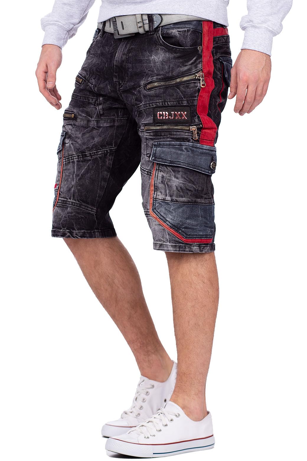 Cipo & Baxx Herren Jeans Shorts Stonewashed Cargo Regular Fit
