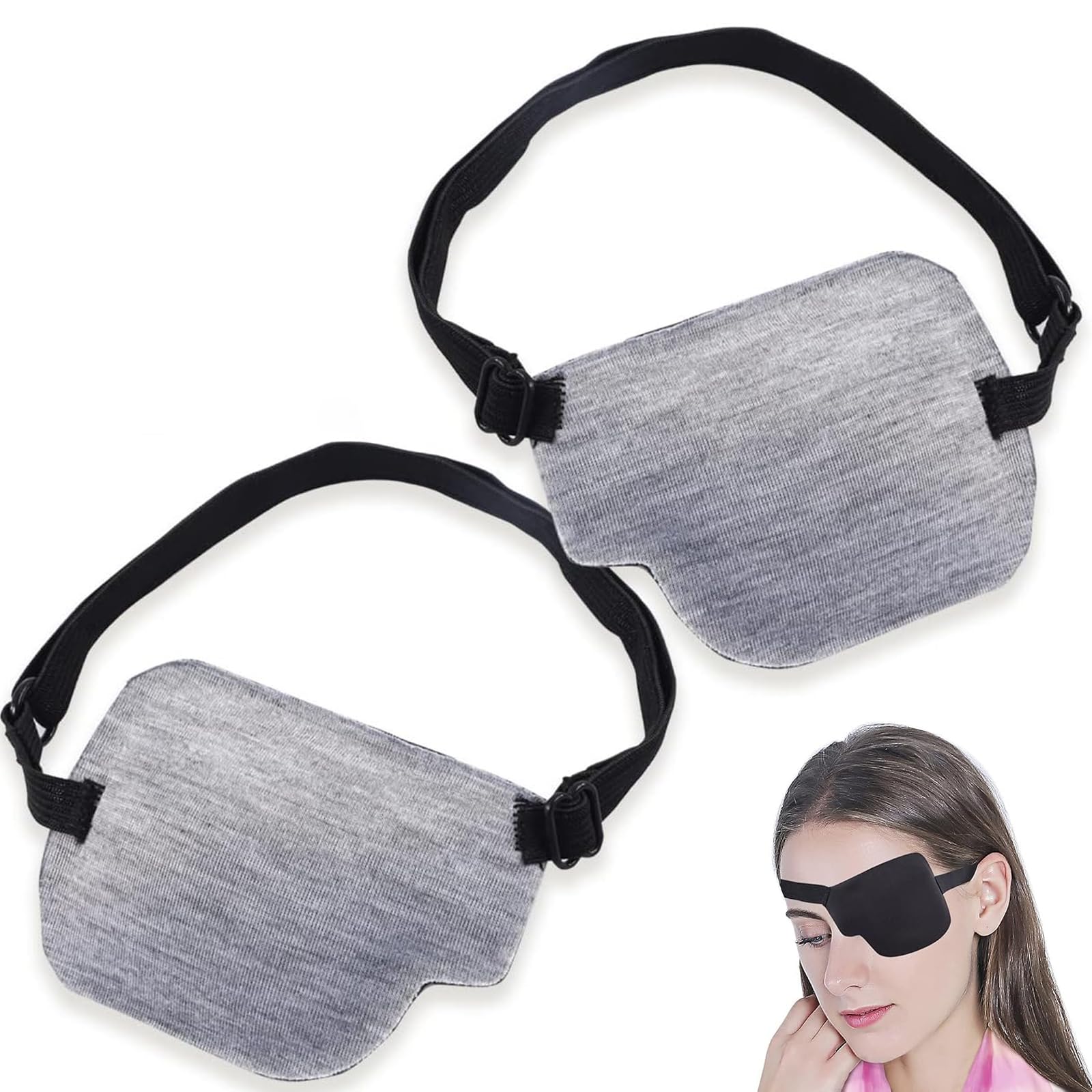 Amazon.co.jp: 片目眼帯 右目 左目 2点セット 3Dアイパッチ アイ