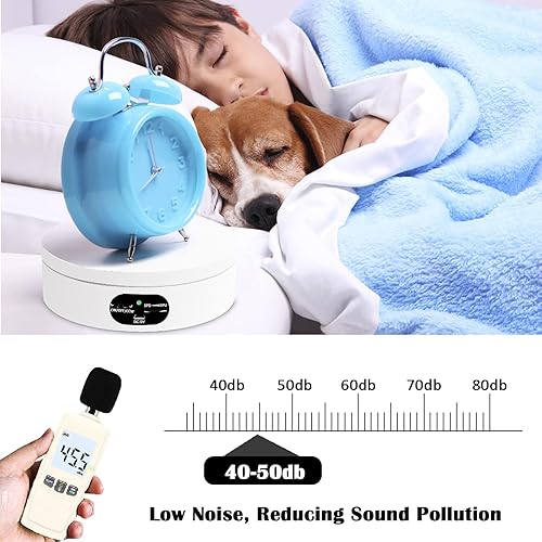 Vista 21 de YVV Soporte de exhibición giratorio, mesa giratoria motorizada de 360 grados, soporte de exhibición giratorio de velocidad ajustable, giratorio 4.72