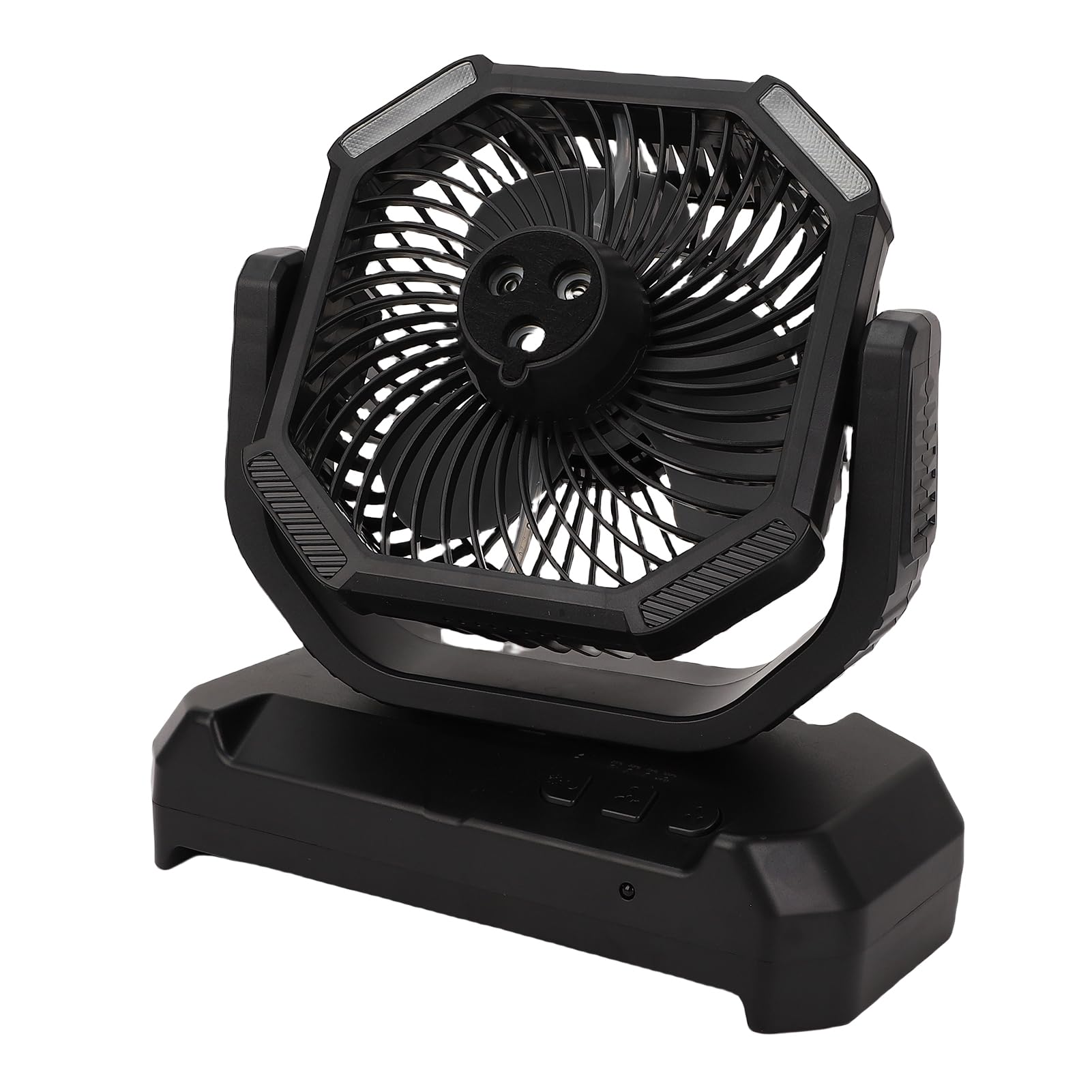 Buachois Ventilateur Brumisateur Portable 6L LED Télécommande USB Rechargeable 4 Vitesses Rotation Automatique Noir