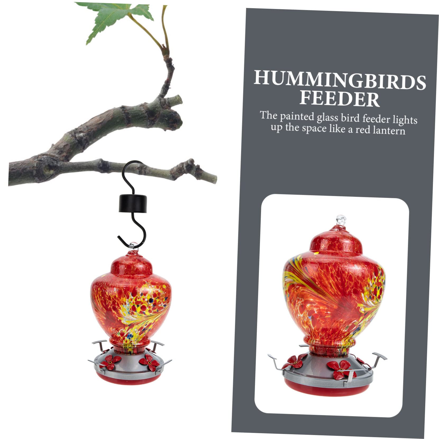 Toddmomy Mangeoire à Oiseaux pour Jardin Nourrisseur pour Colibris Et Oiseaux Accessoire Décoratif pour Balcon Et Espace Extérieur