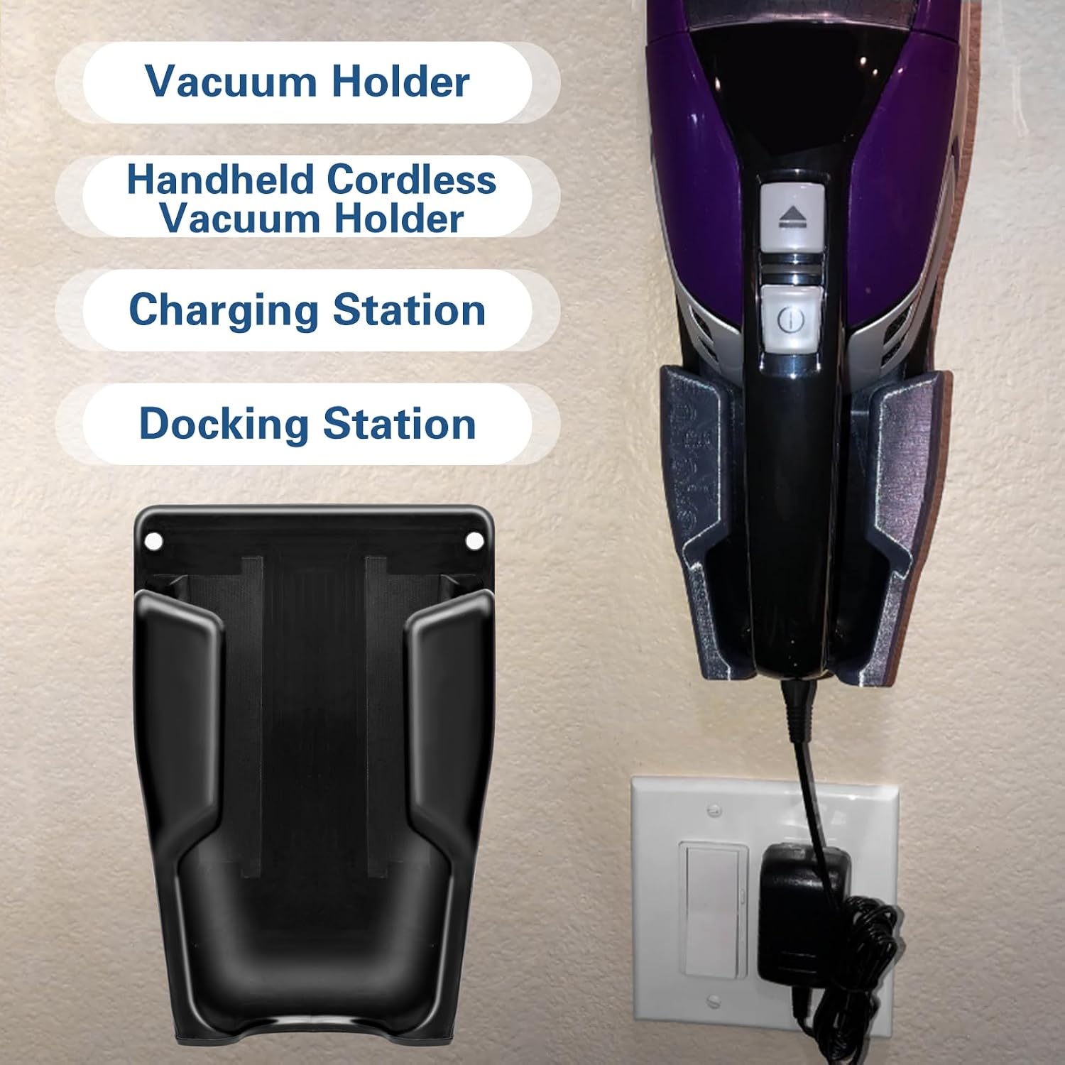 Wall Mount for Bissell Pet Hair Eraser Handheld Vacuum | Compatible with Models 2390, 2390A, 2284W, 23903 & Auto-Mate