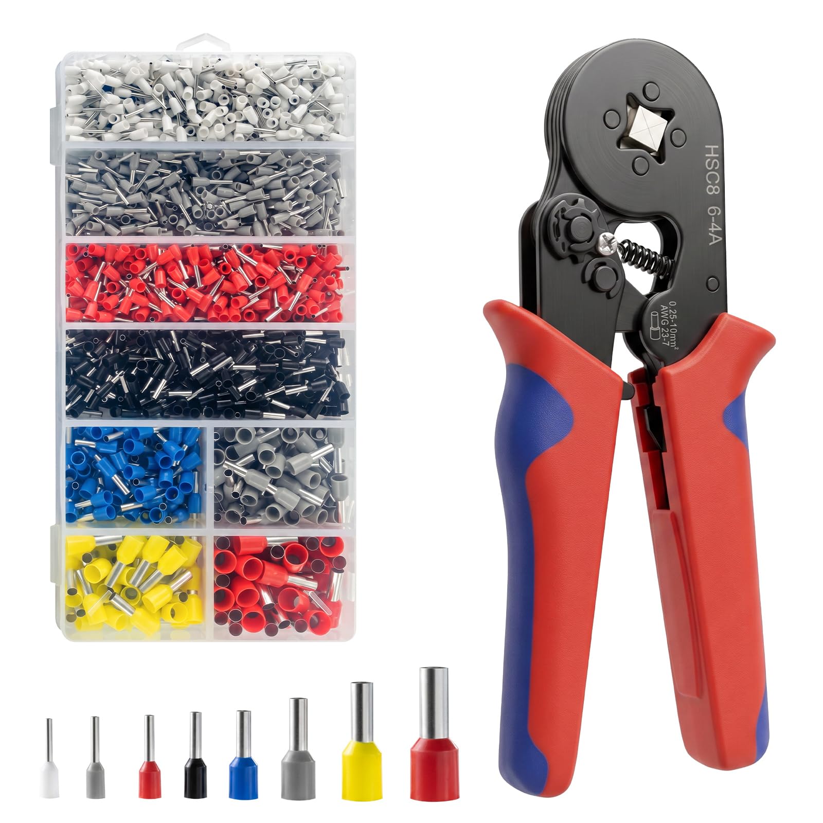 Ferrule Crimping Tool Kit Wire Crimping Tool with 1800 Ferrules