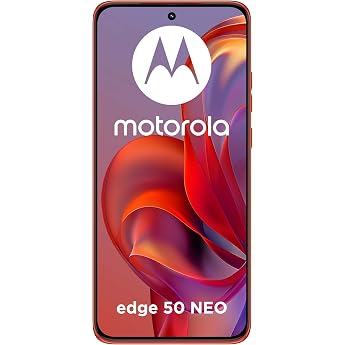 Motorola edge50 neo 6.36 Super HD 50MP Camera with Moto AI 12 / 512GB 4310mAh Android 14 Pantone Poinciana Vegan Leatherette + Protective Cover