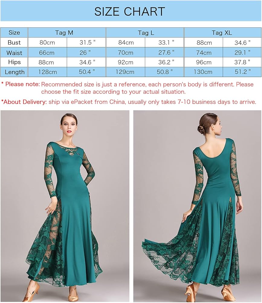 Amazon.co.jp: ZX レディース 社交ダンスドレス レーススリーブ ロング Amazon.co.jp: ZX レディース 社交ダンスドレス レーススリーブ ロング