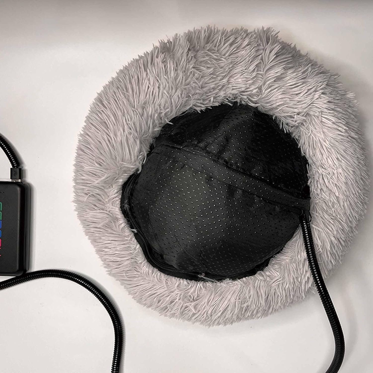 review Heated Cat Bed for Cats & Dogs, Soft & Cozy Donut Heated Pet Bed with Time & Temp Adjustable Pet Heating Pad for Indoor Cat, Electric Bed Heater Warmer for Kitten Cat (60CM/23.6 Inch)