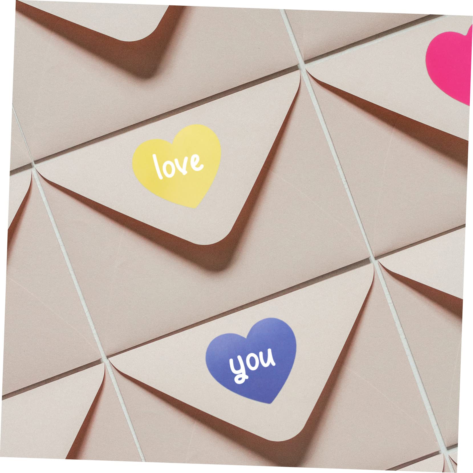 MAGICLULU 3 Set Di Adesivi A Forma Di Cuore Romantico Per Scrapbooking Decorazioni Per Buste E Sacchetti Da Matrimonio 1500 Pezzi*3