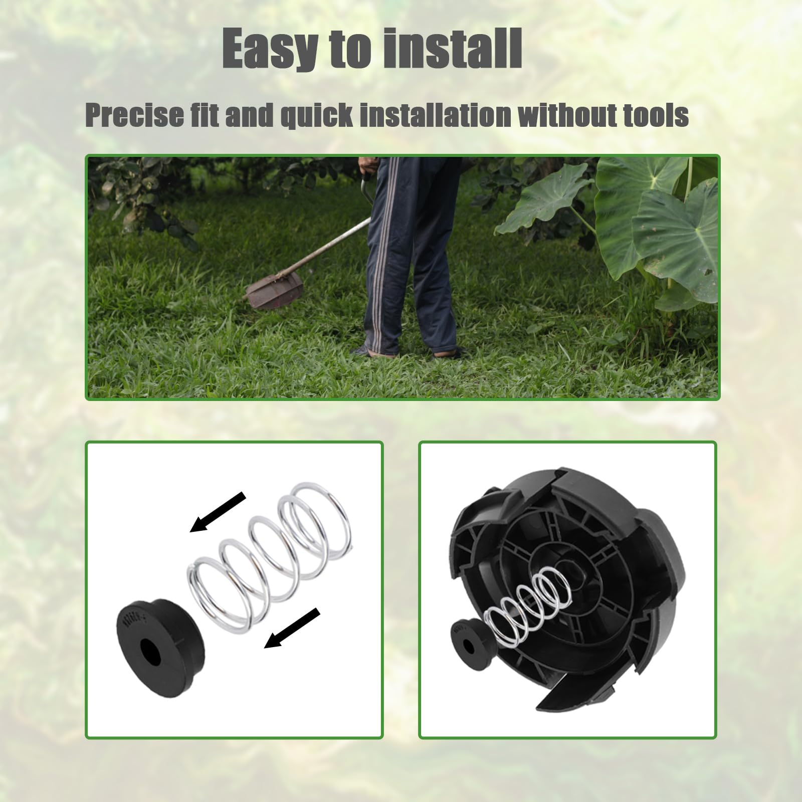 Lyreh 2szt DWO1DT995 Wymiennych Nasadek Głowicy Podkaszarki, ze Sprężyną Weedeater i Osłoną Sprężyny Części do Dewalt DCST920 DCST970 DCST922 DCST990 DCST925