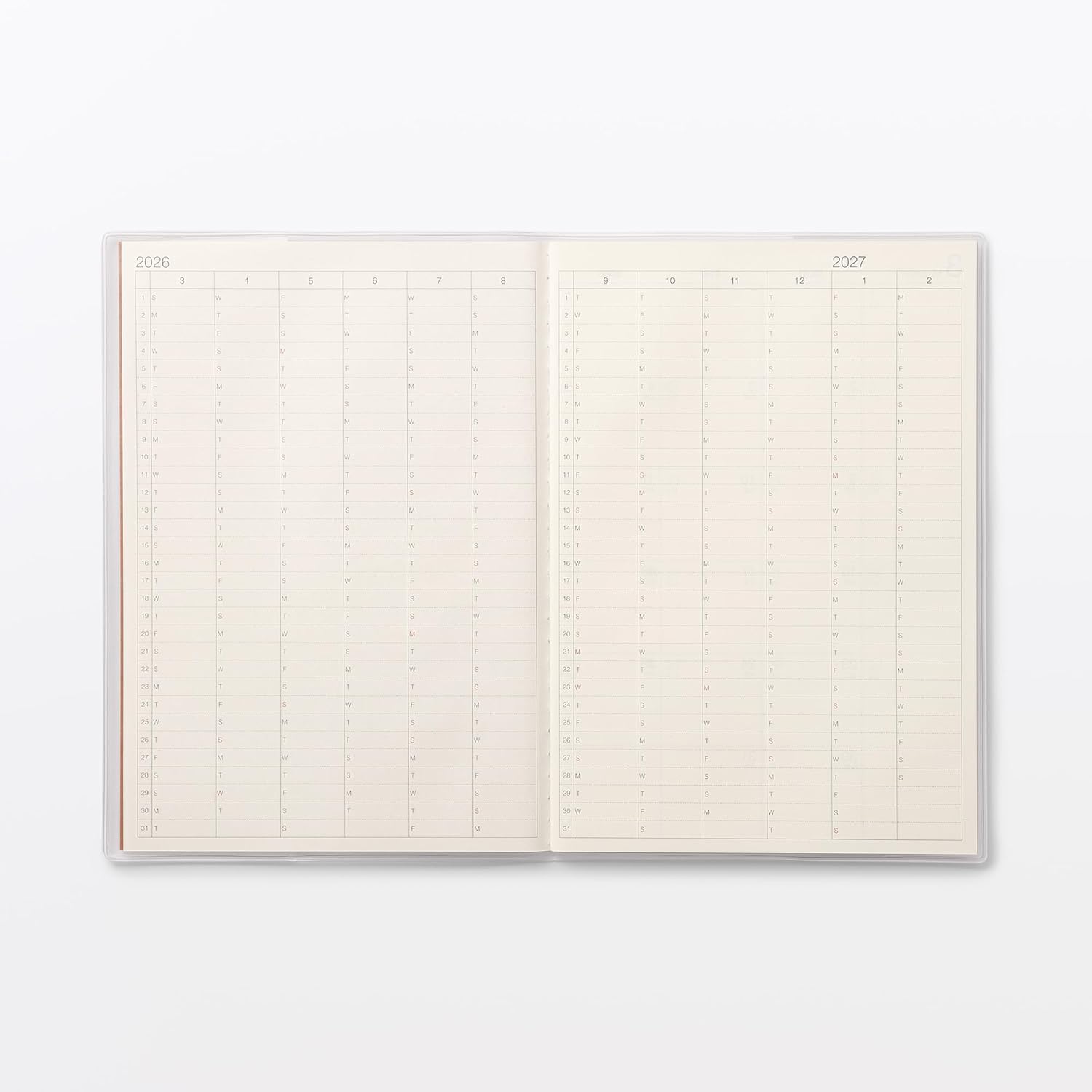 MUJI 76418955 Monthly Planner, Starts March 2026
