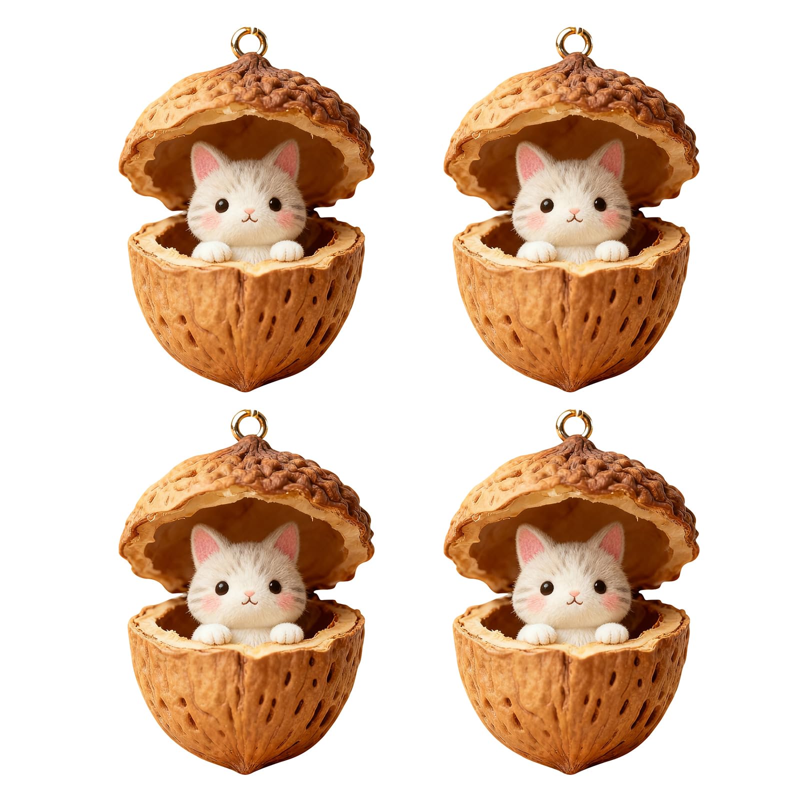 hogtnd 4 Pieces Acrylic Pine Cones Animal Ornament, Shatterproof Christmas Tree Decoration for Festivals, Vehicle Interiors, Animal Decoration for Vehicle Interiors, Christmas Decoration
