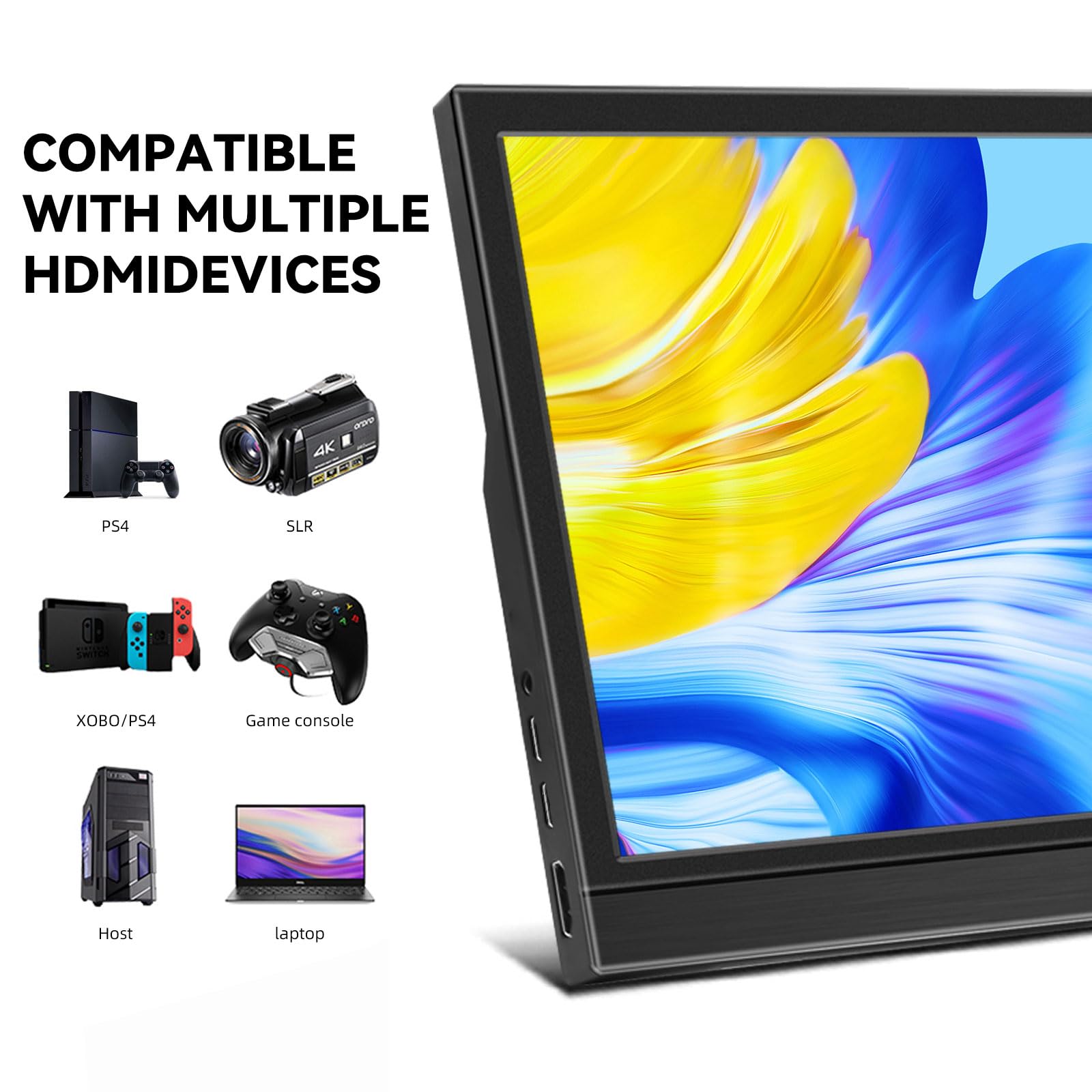 Thinlerain Moniteur portable 11,6 pouces HDMI portable 1366 x 768 TN LED Moniteur externe pour Raspberry Pi, ordinateur portable et ordinateur, haut-parleurs intégrés Thinlerain Moniteur portable 11,6 pouces HDMI portable 1366 x 768 TN LED Moniteur externe pour Raspberry Pi, ordinateur portable et ordinateur, haut-parleurs intégrés