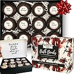 Bath Bombs for Women Relaxing with Inspirational Messages, 12 Natural and Organic Bath Bombs with Essential Oils & Skin Moisturizing Shea Butter. Stocking Stuffers Christmas Gifts for Wife Girlfriend