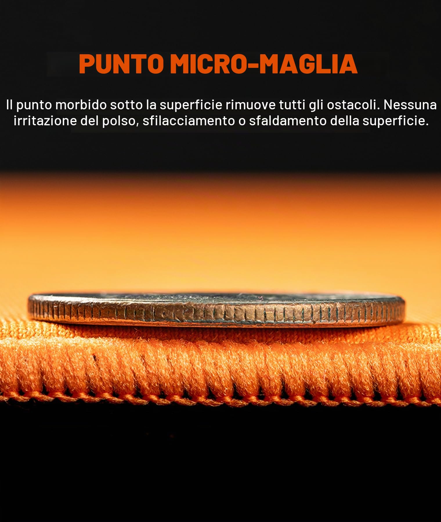 Fnatic MAX Dash L PRO - Tappetino per Mouse da Gioco con Superficie Veloce ​​in Tessuto Testurizzato Arancione, Rivestimento Resistente all'acqua, con Base in Schiuma PORON Antiscivolo (480x400x6mm)