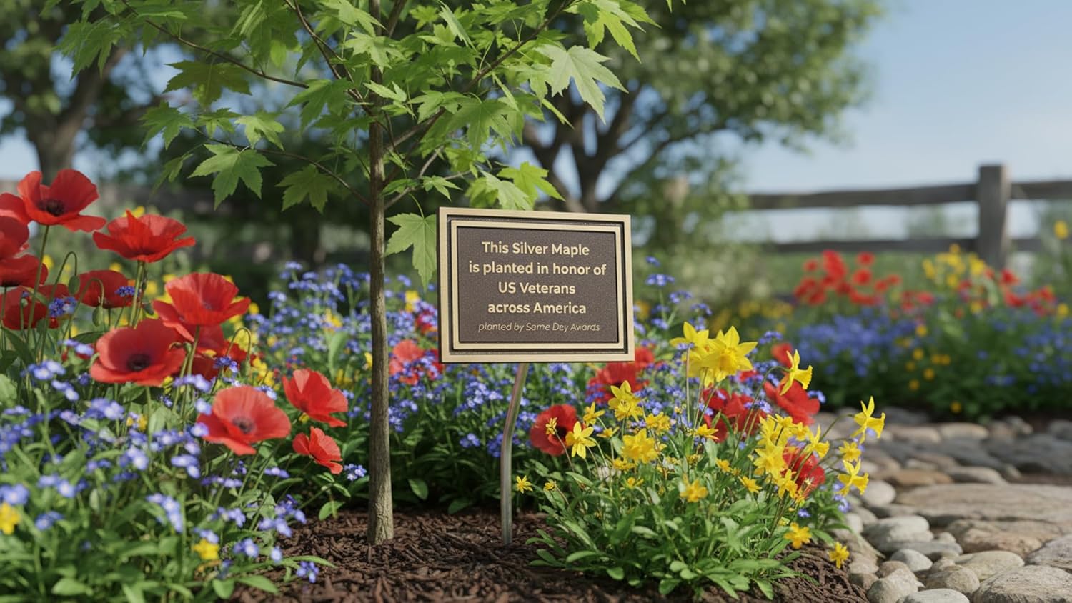 Personalized Outdoor Memorial Plaque with Stake – 6x8 Custom Engraved Aluminum Weatherproof Remembrance Plaque for Garden Bench Memorial Tree or Outdoor Dedication Display