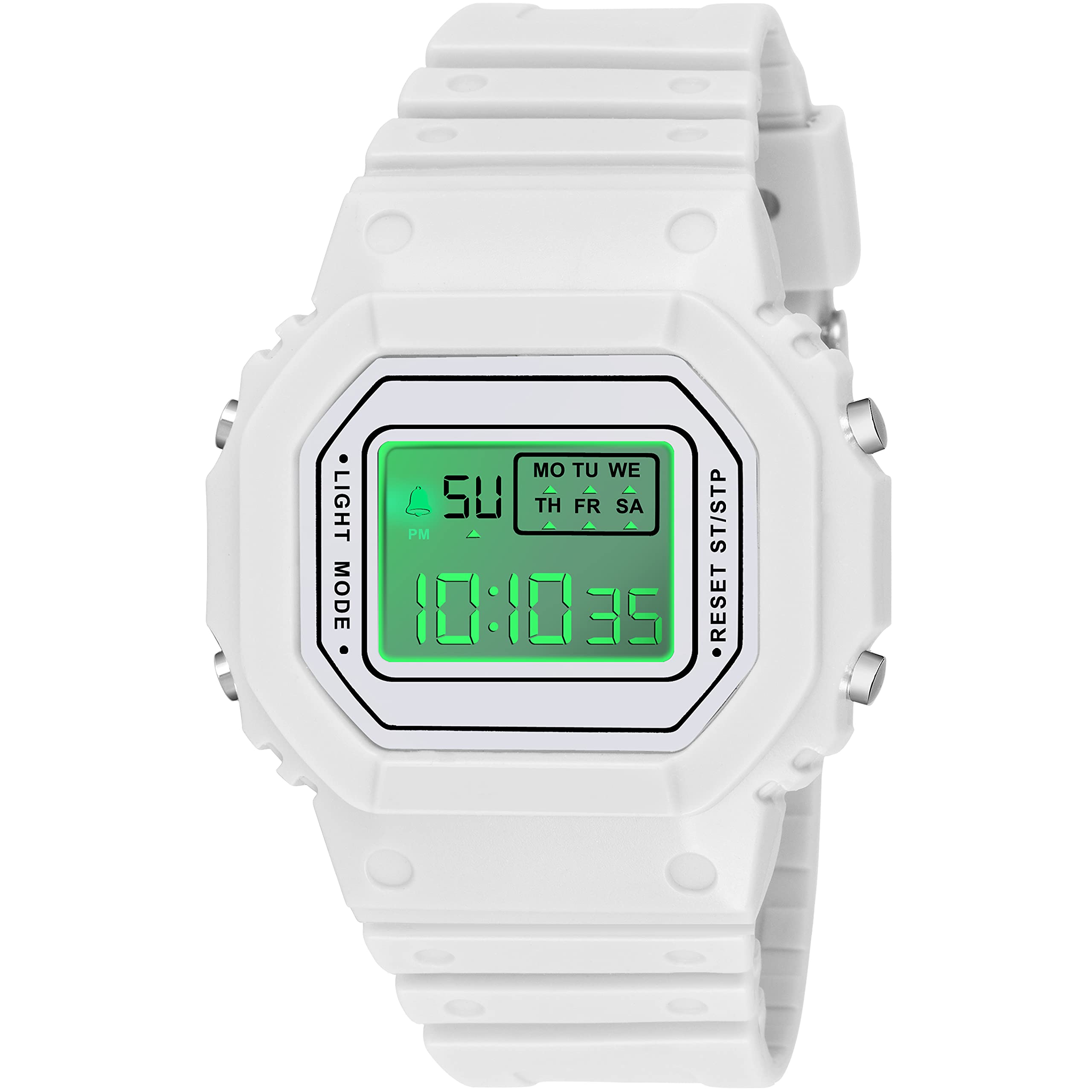 CERO DIG1001 New Square Kids Digital Led Watch for Boys and Girls (White) (B096MQDNRQ) Amazon Price History, Amazon Price Tracker