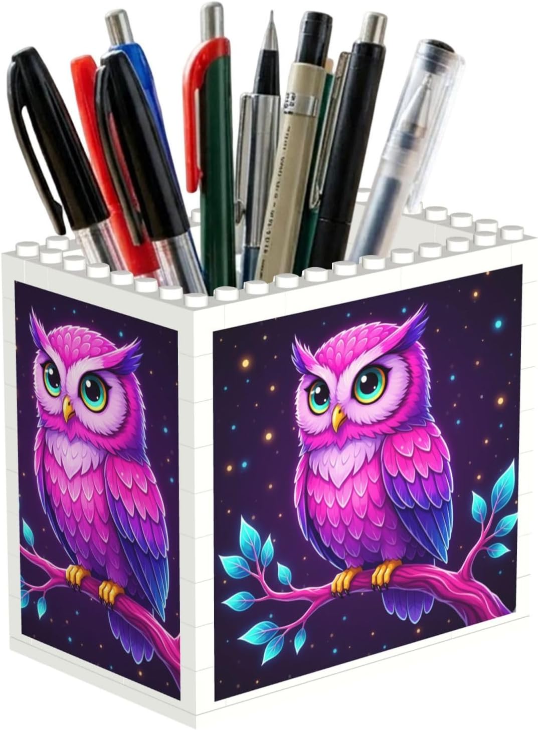 Pen Holder Cute Functional Aesthetic Building Block Pencil Cup