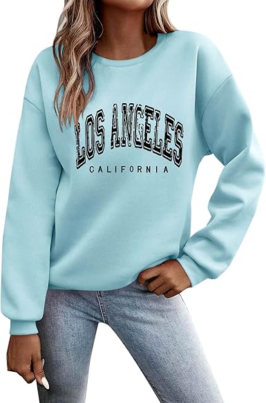 American Vintage Sweat Femme Bobypark - BLEU DE PRUSSE 52 Manches Longues Bleu