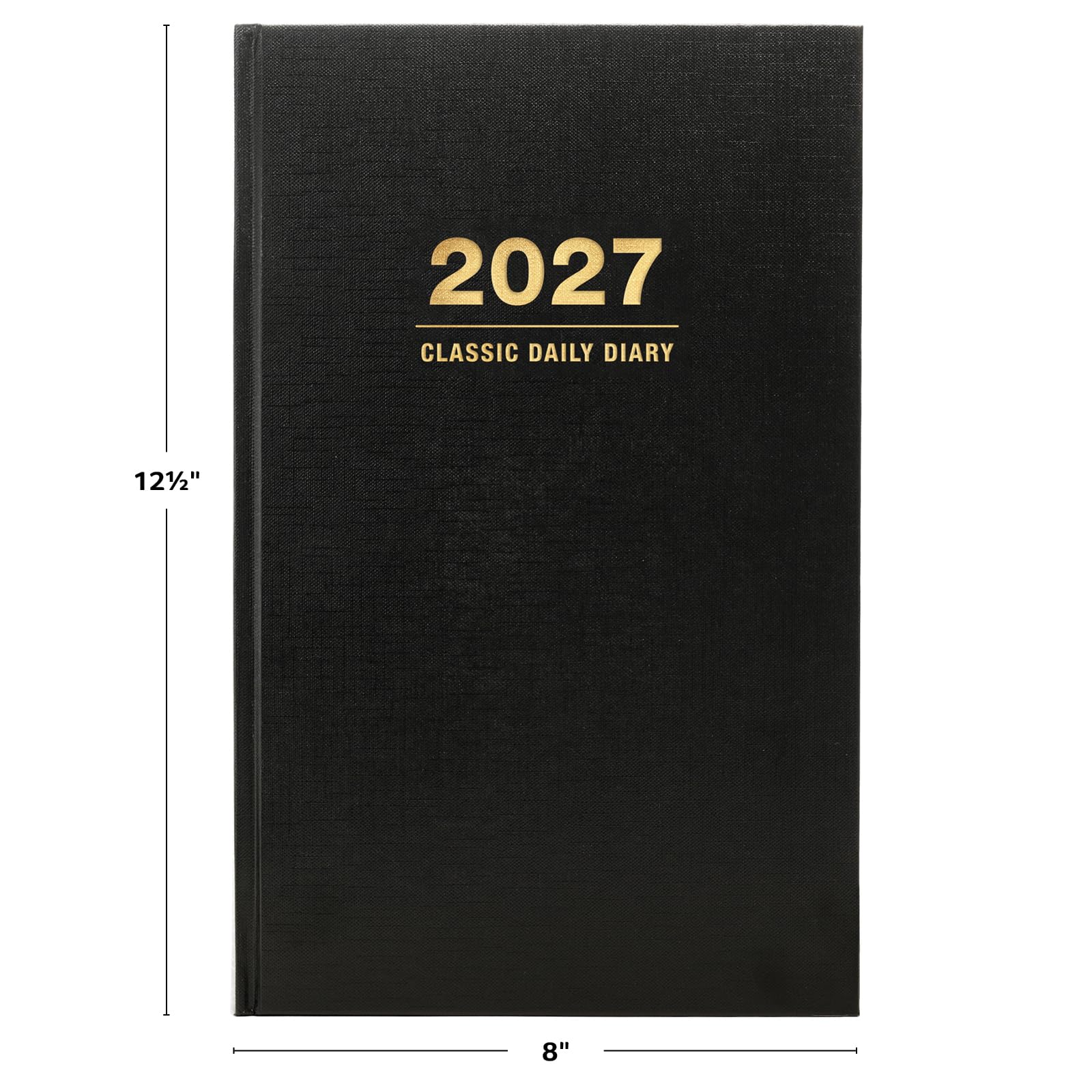 Excello, agenda giornaliera 2027, con copertina rigida, 20,3 x 31,8 cm