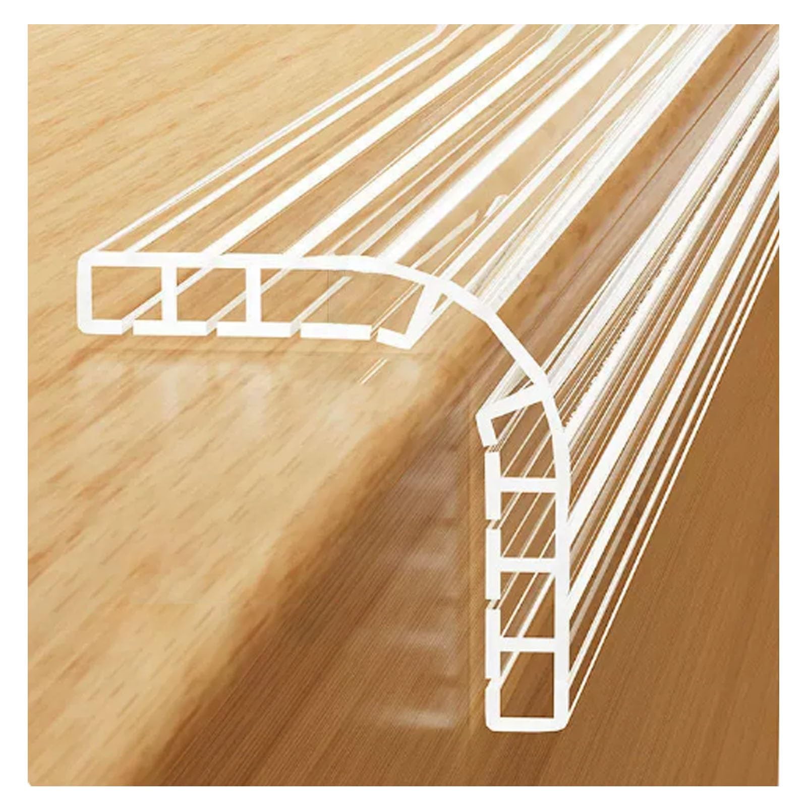 YPIOUREN Transparent Protective Corner Protectors, L Shaped Corner and Edge Protectors, Anti Collision Strip, for Corner Drawers(19x19mm,500cm/196.9in)