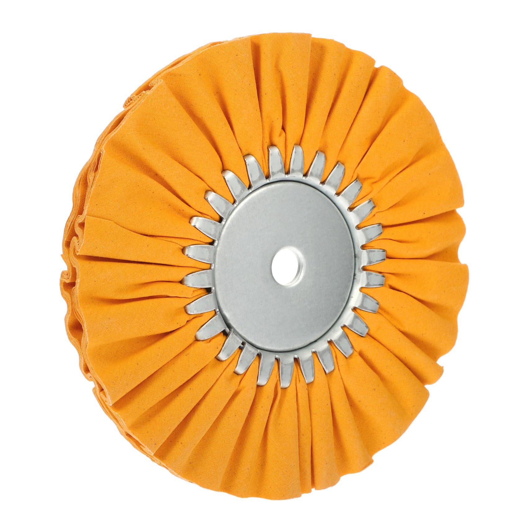 Polierscheibe aus Edelstahl und Baumwolle für Maschinen, Orange