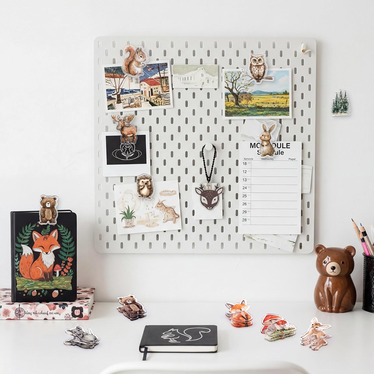 12 Pack Woodland Animals Magnetic Chip Clips Woodland Animals Food Bag Clips Funny Magnets for Snack or for Use on the Fridge, Kitchen Organization and Home Use, Remove Protective Film