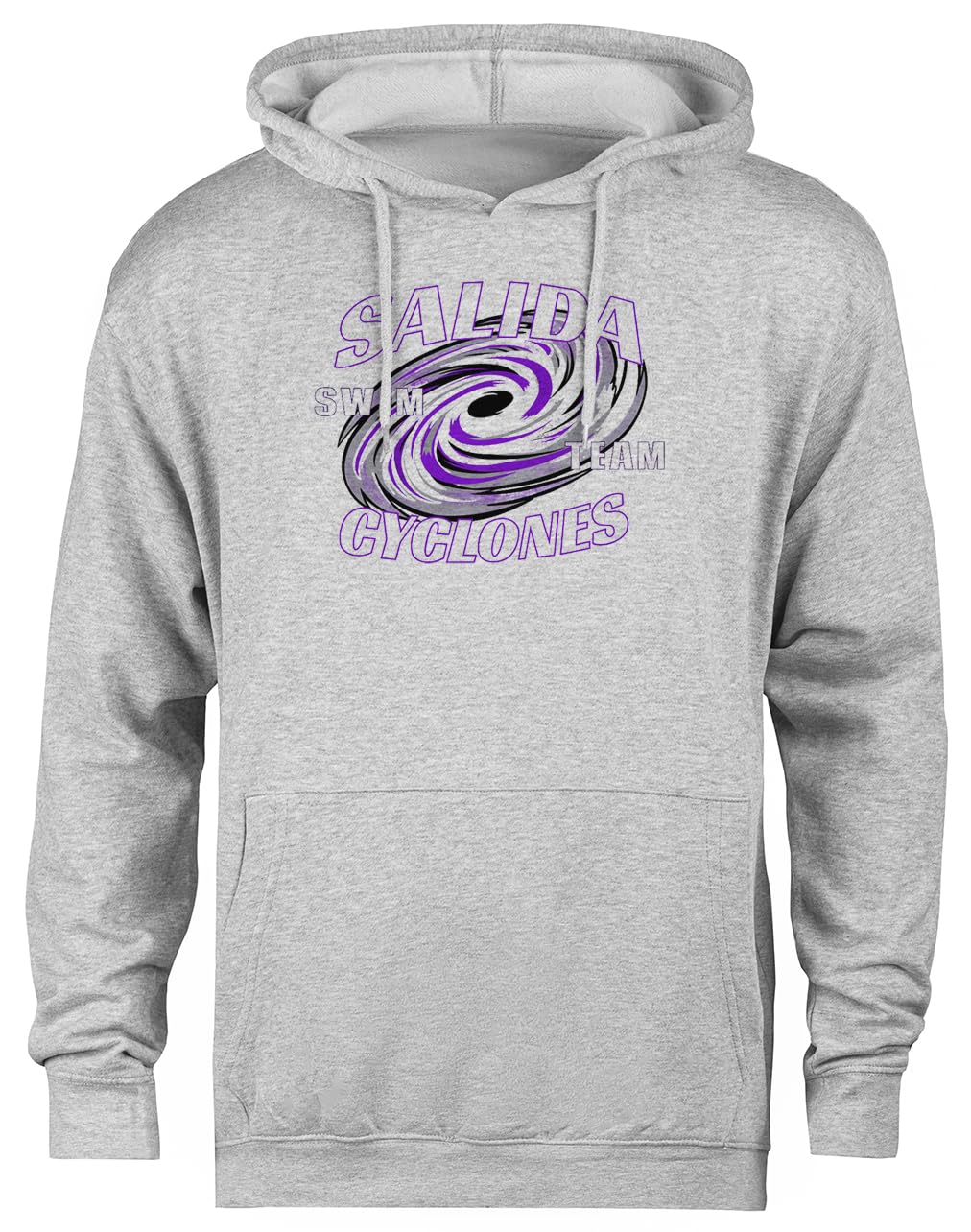 Pull à capuche gris unisexe Salida Cyclones en molleton confort