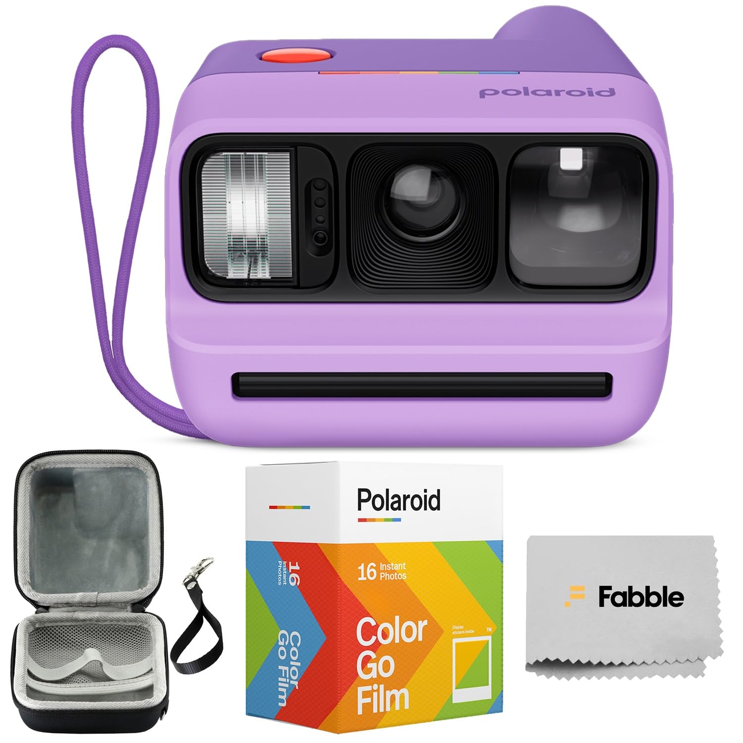 Polaroid Go Generation 3 Instant Film Camera Bundle with Go Color Film 16 Exposures, Protective Hard Case, Wrist Strap, USB-C Cable & Accs. for Instant Photography (Purple)-picture-28
