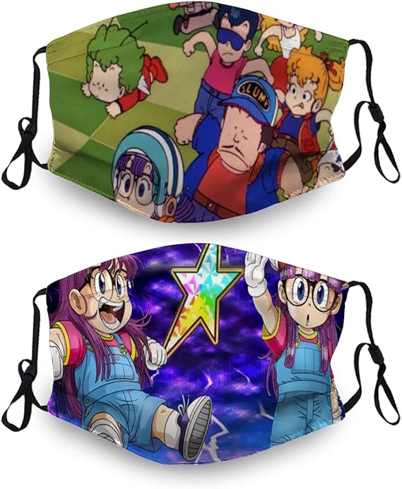 Amazon Co Jp Dr スランプ アラレちゃん 2枚入り 布マスク 抗菌 防臭 スポーツ 非医療用マスク呼吸しやすい 耳が痛くならず メガネが曇らず 口紅がつきにくいファッション 男女兼用 ドラッグストア