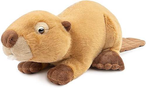 ZHONGXIN MADE Peluche de castor realista, juguete de peluche de 12 pulgadas, juguetes suaves realistas, colección única de muñecas de peluche para