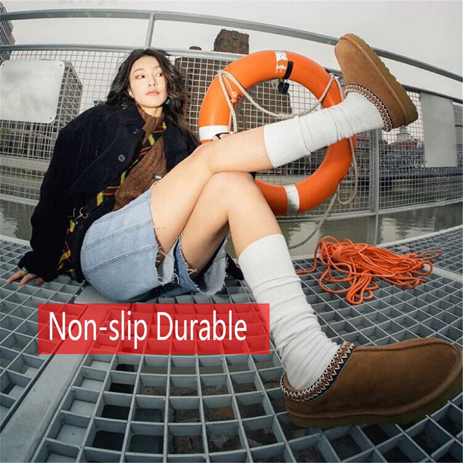 Fashion Platform Slippers for Kids Casual Outdoor Non Slip Fuzzy Ankle Boots Girl Boys Comfortable Indoor Plush Mini Boots Toddler Big Kid Little Kid - Image 4