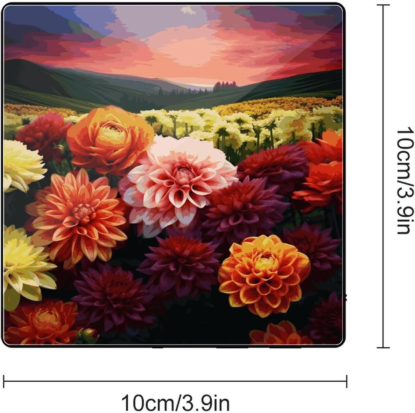 Beautiful Colorful Flowers Music Refrigerator Sticker image 2