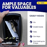 Vista 8 de SL-590 Punch Button Lock Box - Secure Wall Mount Key Storage for Homes, Offices, and Rentals