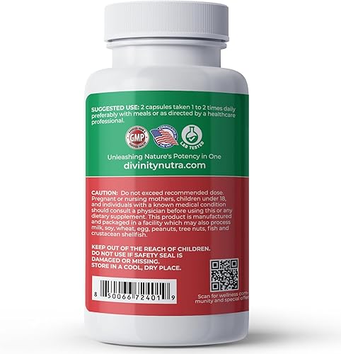 Miniatura 2 de Divinity Nutra Complejo de colágeno Suplemento premium de 1500 mg de colágeno tipo I y III hidrolizado cápsulas de colágeno múltiple que apoyan un