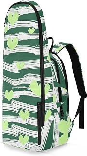 Women Men Tennis Backpack Green Striped Lime Hearts Gym Sport Travel Bag | Lightweight,for Men Women Tennis Sport,raqueta de padel