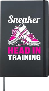 Shoe Collection SNEAKER HEAD IN TRAINING Shoe Collector Hardcover Journal, Black