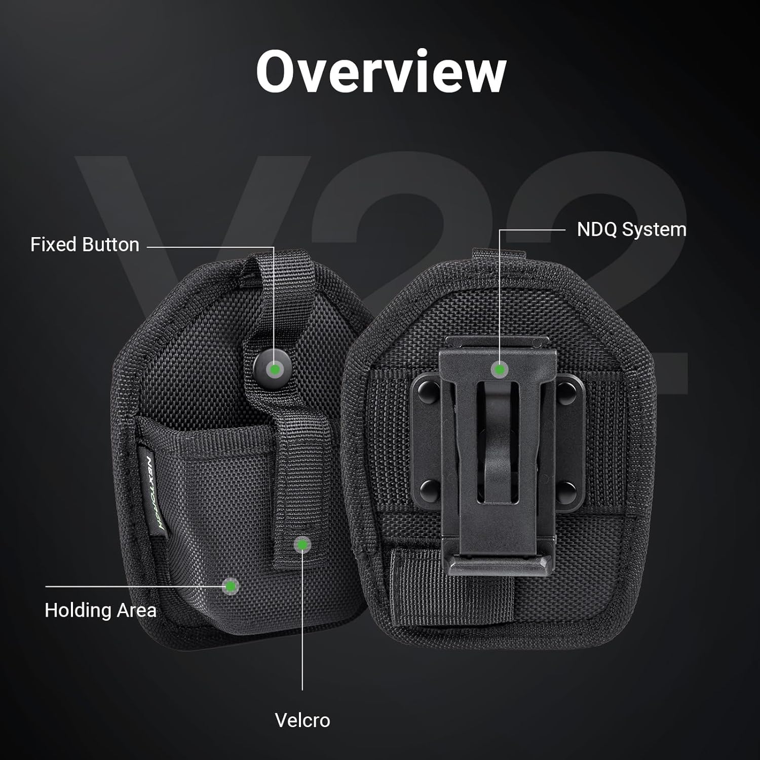 NEXTORCH V12 V22 Handcuff Holder Heavy Duty Nylon Handcuff Case with Clip, Holster Belts Clamp Chain & Hinged Hand Cuff Pouch for Tactical Vest