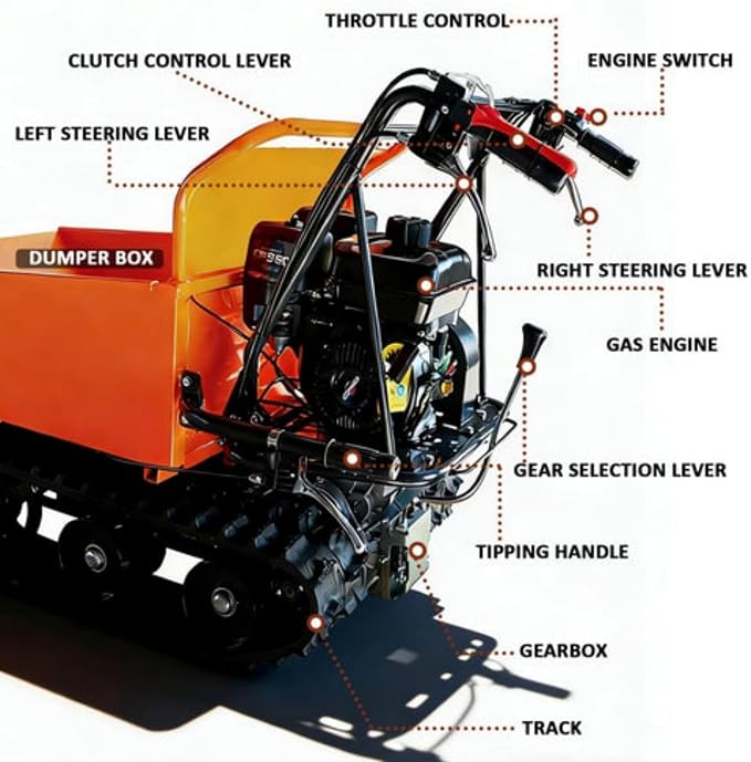 Carretilla a Gas 660 lbs Chery Industrial Acero Naranja miniatura 7