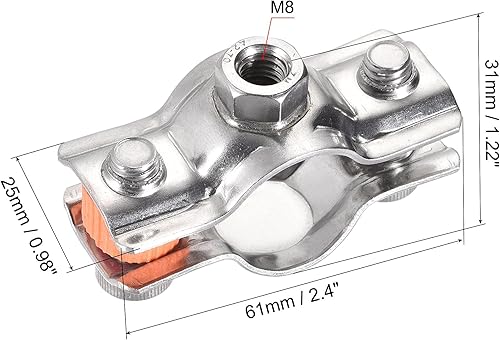 Miniatura 2 de uxcell Soportes de tubería de montaje en techo de pared, abrazadera de soporte de tubo ajustable de acero inoxidable 304 para tubo de 0.748-0.866