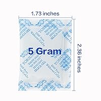 Vista 2 de Paquetes de gel de sílice, paquetes desecantes de 5 gramos, absorbentes de humedad, gel de sílice de grado alimenticio para deshumidificación