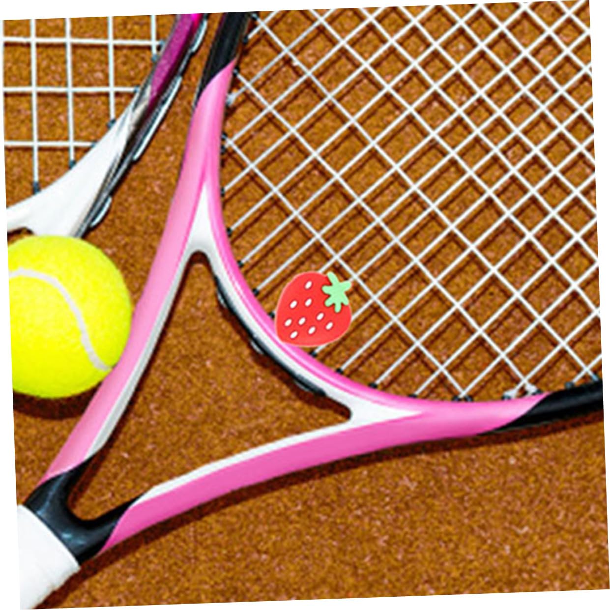 TOYANDONA Teiliges Tennis Dämpfer Erdbeerform Silikon Vibrationsdämpfer Für Tennisschläger Effektive Stoßdämpfung Leicht Und Langlebig Für Tennisliebhaber