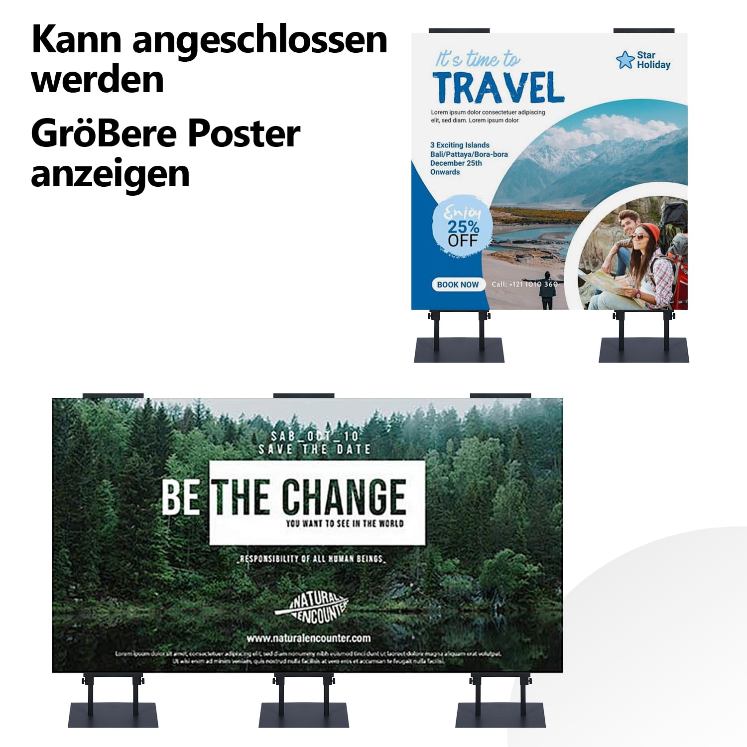 ybaymy Infostandaard, in hoogte verstelbaar, posterstandaard