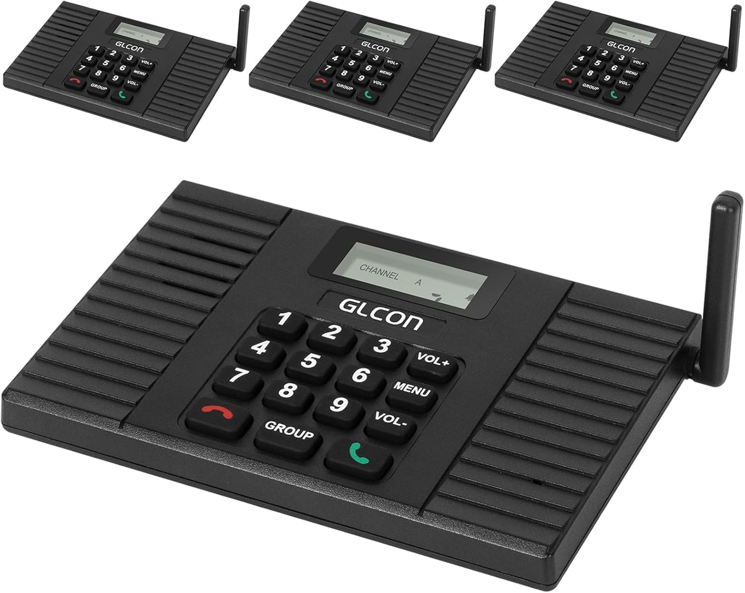 Two-Way Intercoms Wireless for Home - 4 Pack - Long Range Wireless Intercom System for Home, House, Business, Office, Hotel - Room to Room Intercom Communication System