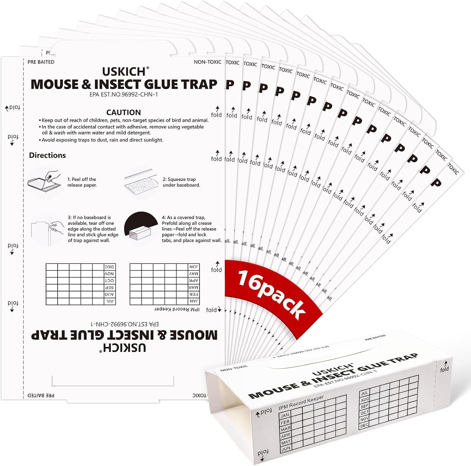 38Pack Mouse & Insect Glue Trap,Mouse Traps Indoor for Home,Adhesive Bugs Roach Spider Insect Traps,Sticky Pest Control Adhesive Tray,Bulk Glue Traps for Mice