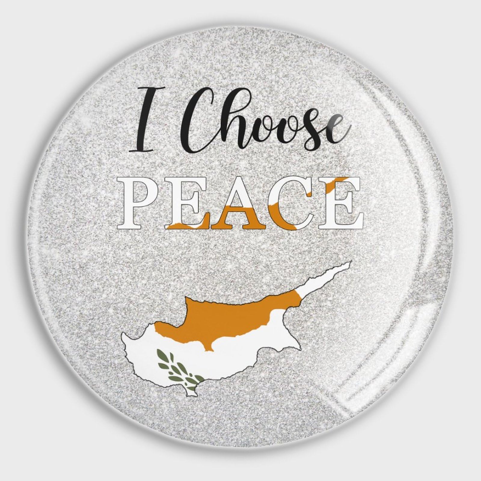 Aimants de réfrigérateur en verre Chypre - Lot de 4 magnets déco tableau blanc aimanté