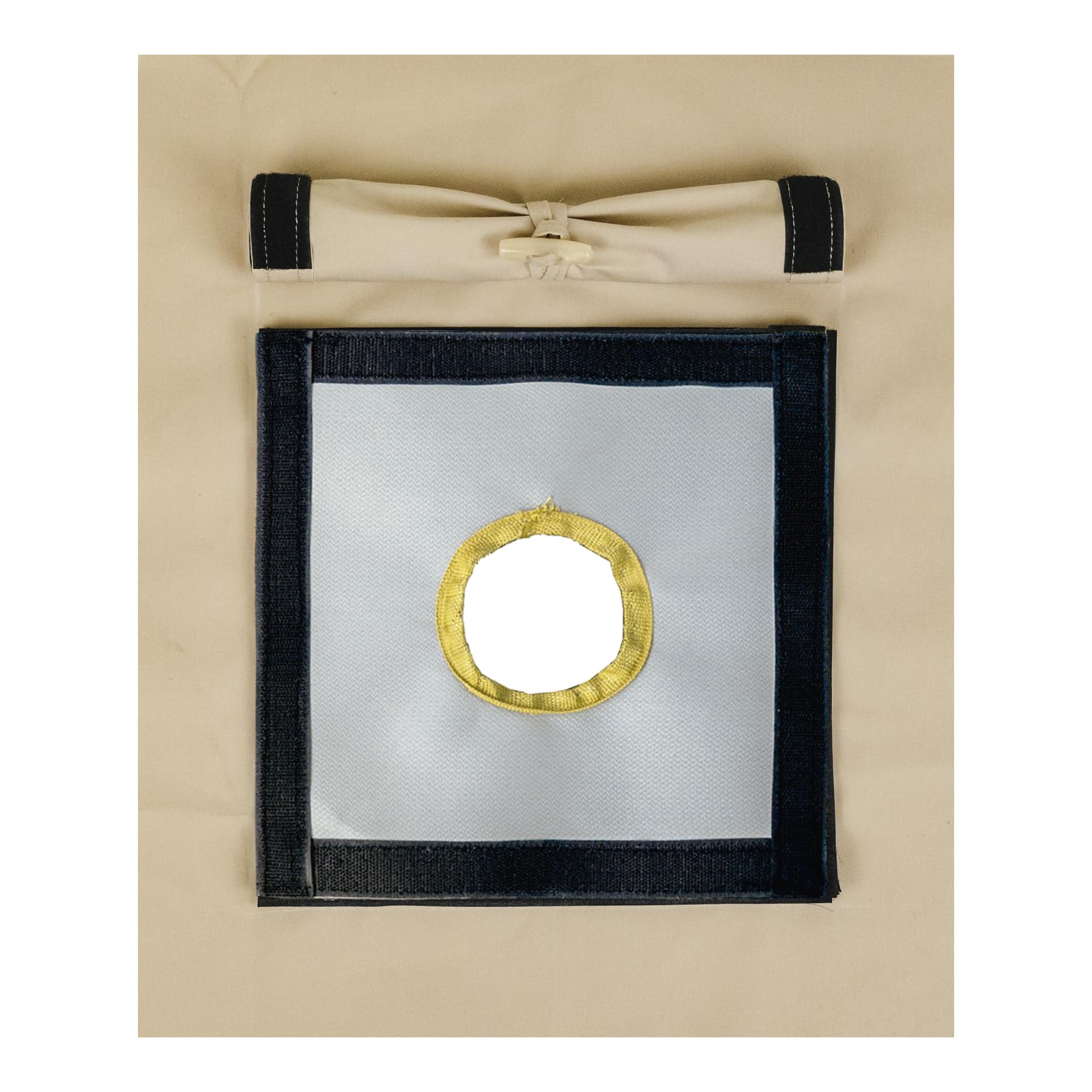 TrekRevive SJK45 Stove Jack Kit with Canvas Rain Flap, Dia. DIY/2.7"/3.9" Fire Resistant Hole, Hot Tent Stove Jack Kit for Tent, Bell Tent, Camping