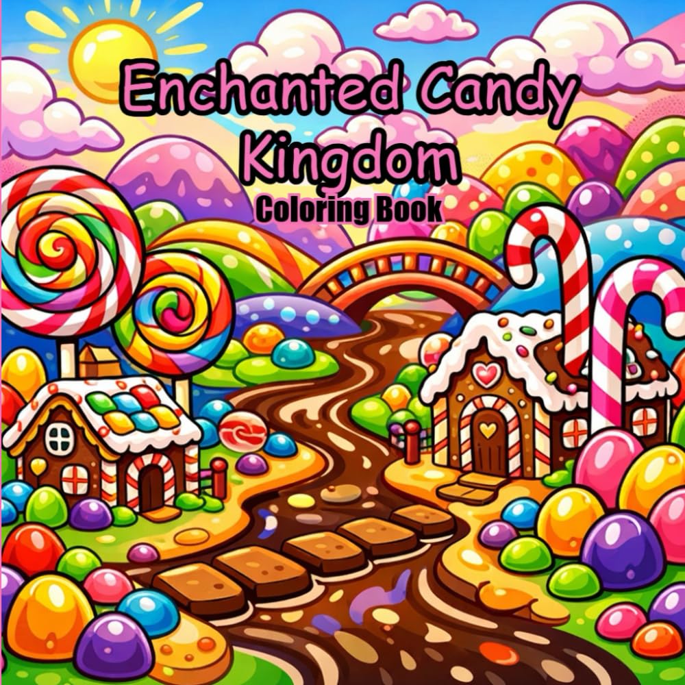 Enchanted Candy Kingdom: A Magical Cartoon Coloring Adventure for All Ages