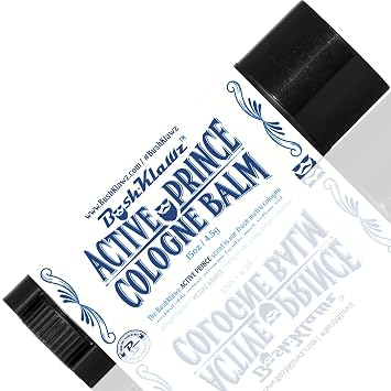 BushKlawz Active Prince Travel Solid Cologne Balm Refreshing Metro Cologne for Active Men Best Fresh Active Scent Solid Alcohol Free Cologne for travel Best Gift for Men